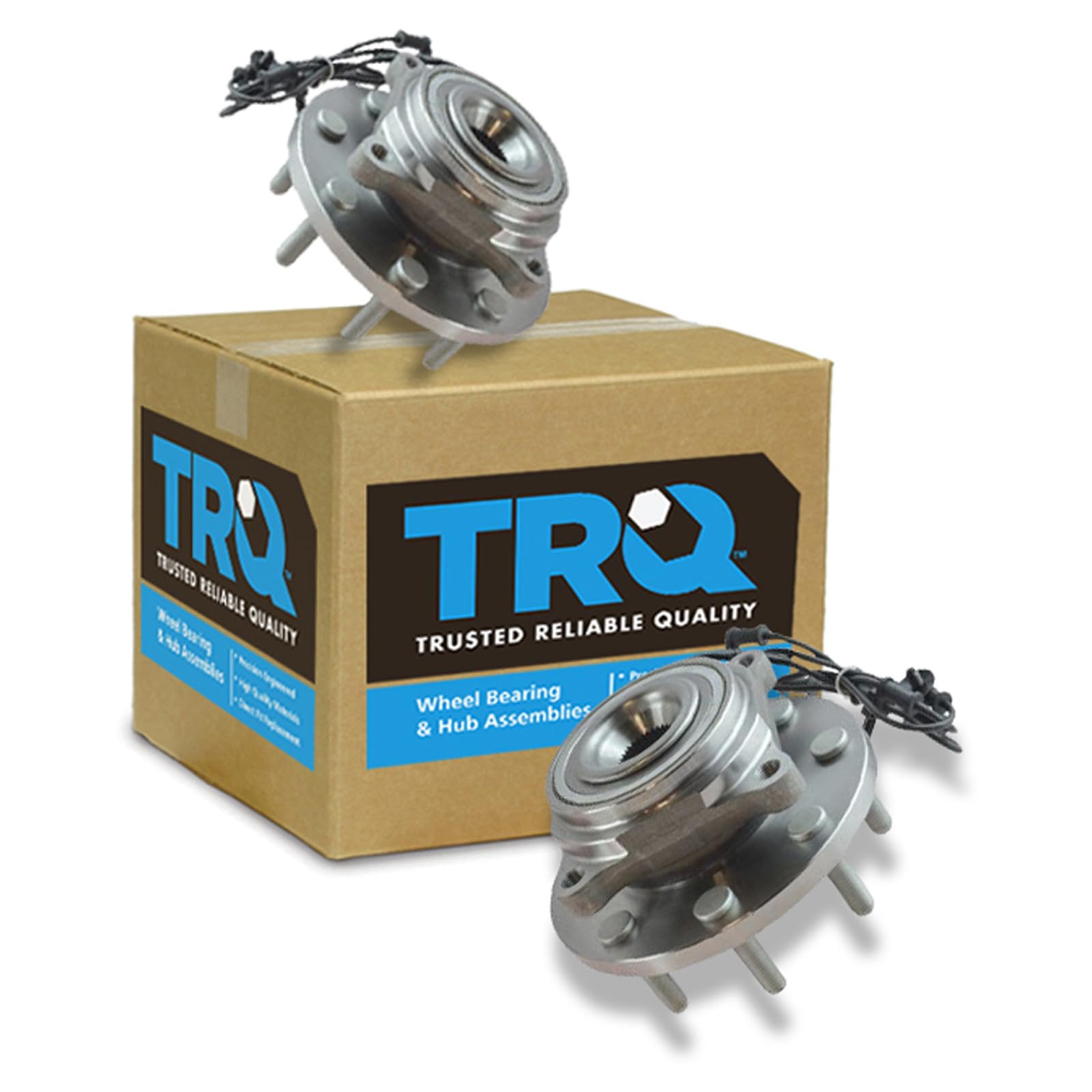 TRQ Front Wheel Bearing &amp; Hub Assembly Set