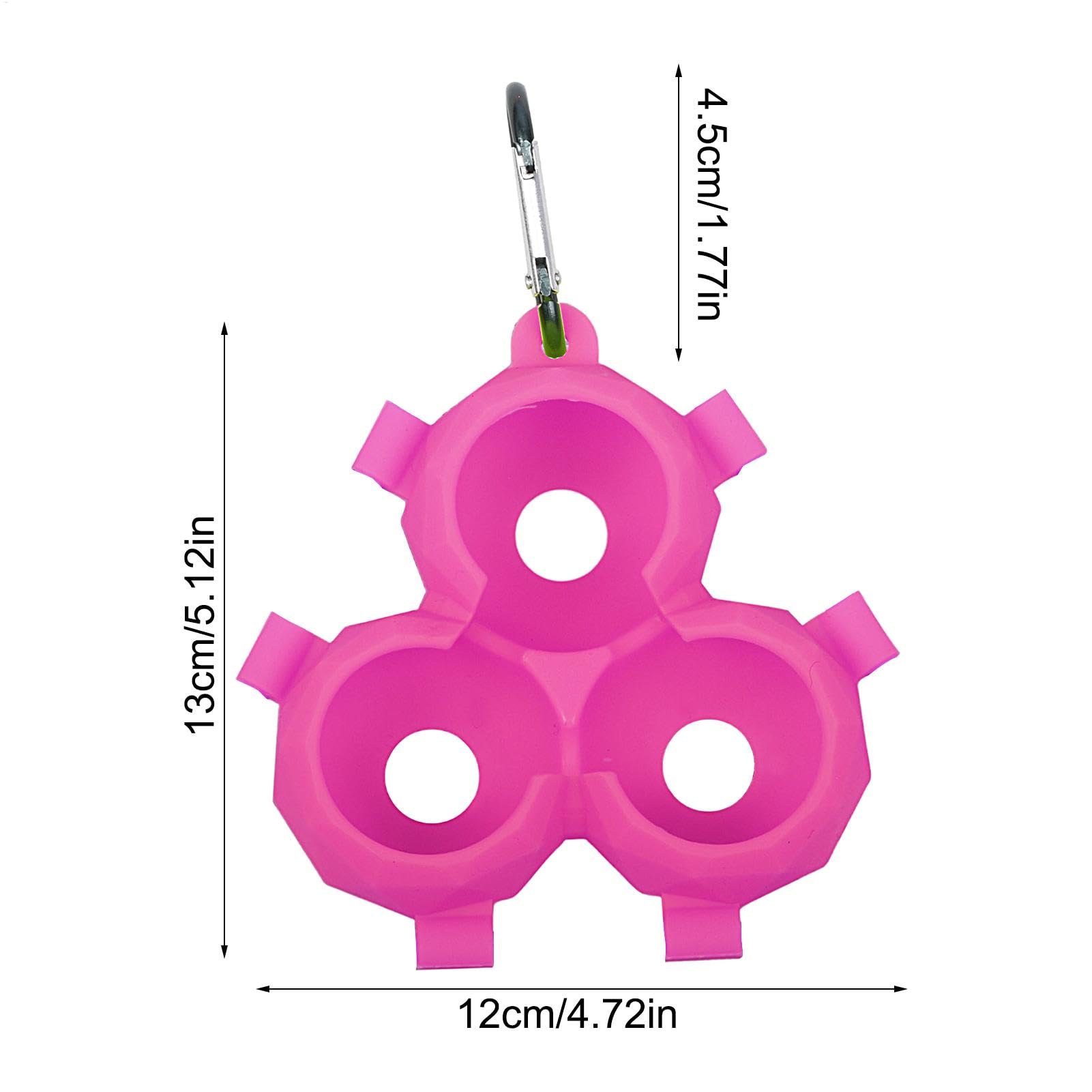 Support pour balles de golf, housse en silicone pour 3 balles, accessoire de golf portable, lilas