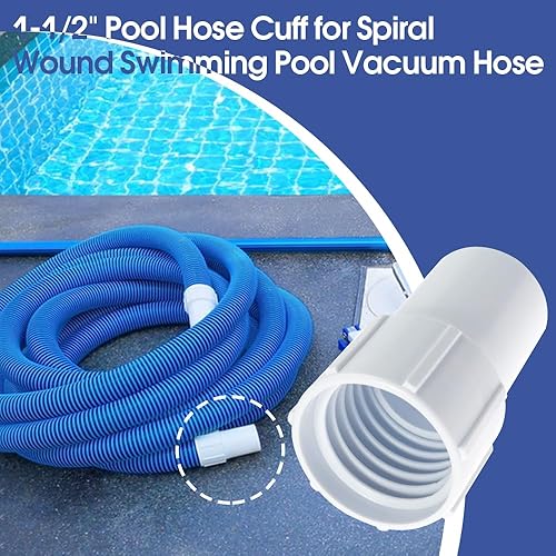 Miniatura 4 de Manguito de manguera de piscina roscada de 1-12 pulgadas, manguera de vacío para piscina, manguito de repuesto para heridas en espiral, extremos de