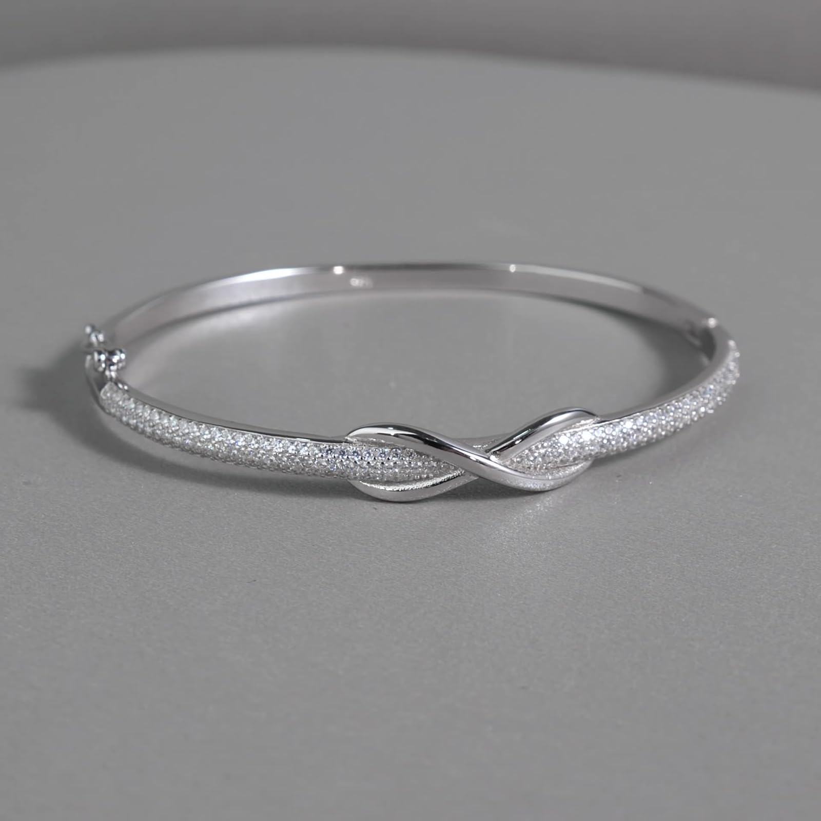 Pulseras de plata de ley 925 con circonita cúbica, pulsera de mariposa de plata para mujer, adecuada para aniversario