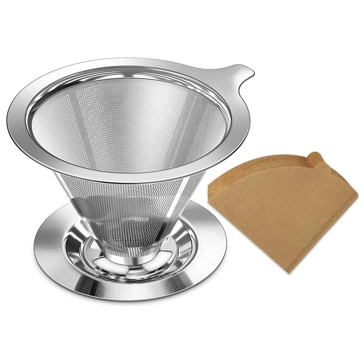 SHIPLORD® Effortless Pour Over Coffee Brewer: Slow Drip Coffee Maker for 1-2 Cups with 40 Filters Enjoy Rich Aromatic Coffee at Home-image-42