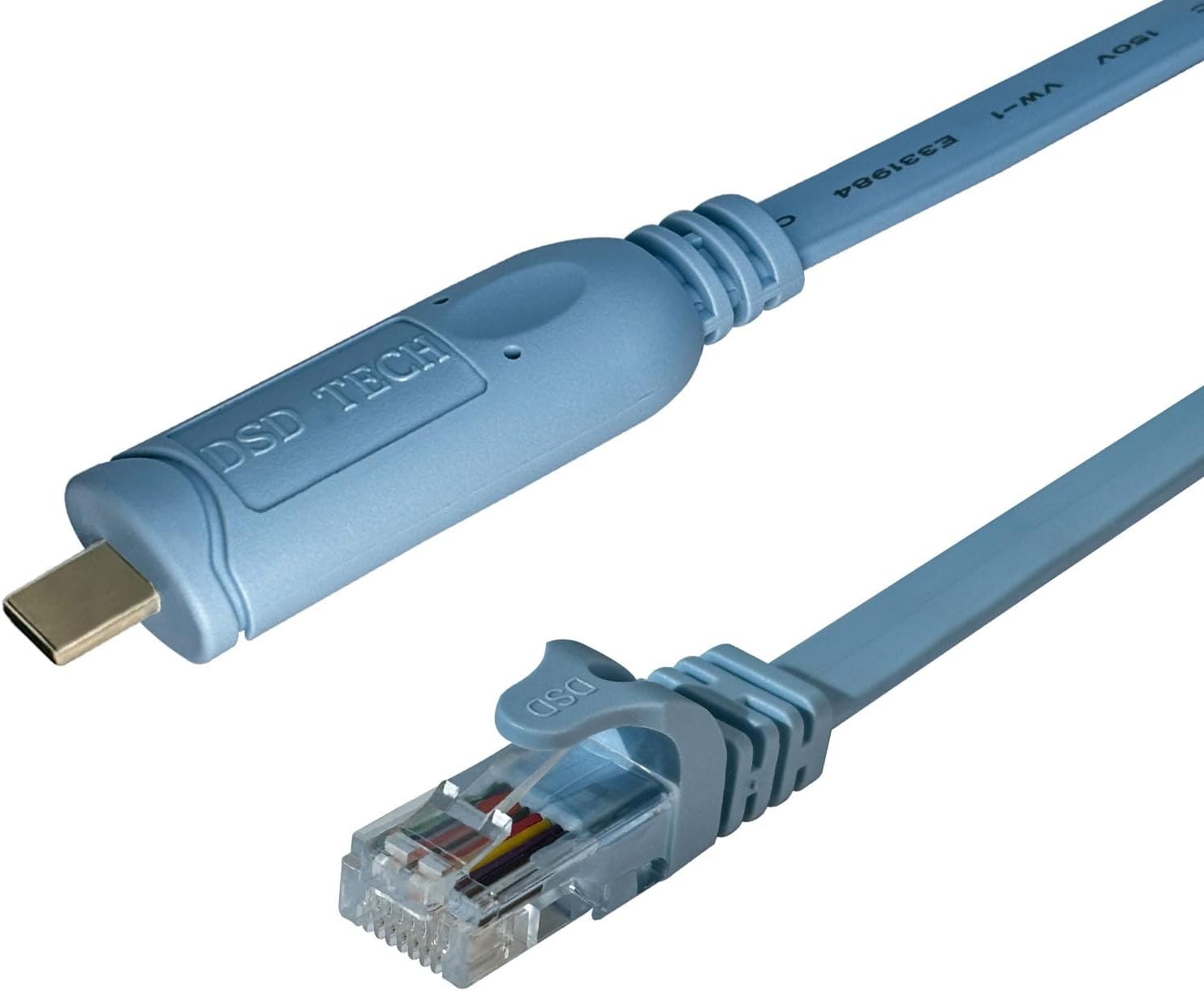 DSD TECH SH-RJ45B USB C to RJ45 Console Cable with FTDI Chip for Cisco NETGEAR Routers/Switches Support MacBook Pro/Air 2018 and Other USB-C Laptops