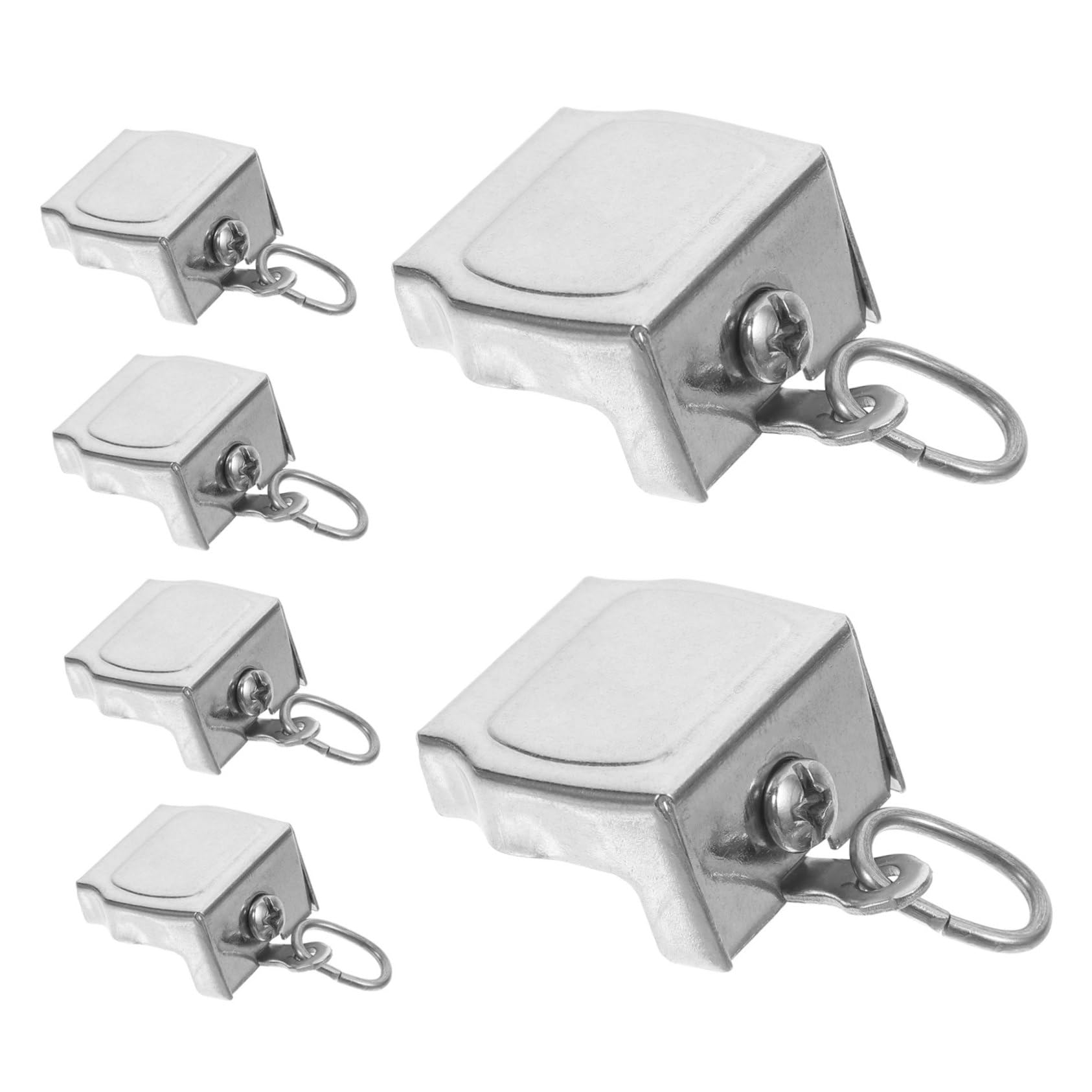 OUNONA 6pcs Stainless Steel Curtain Track Sealing Plugs Fit for Rail Curtain Track Easy Installations Decorative End Caps for Drapery Rail