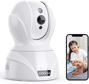 COOAU Network Camera, 4 MP High Pixel, 5G Wi-Fi Compatible, 4 MP High Pixel, Pet Monitoring Camera, 5G Compatible, Surveillance Security Camera, IP Wireless Camera, Automatic Tracking, asin的图片