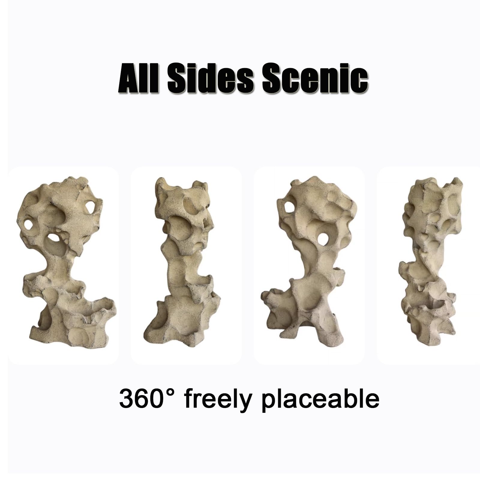 Roccia Artificiale, Rocce Decorative, Sassi da Giardino, Ecologiche, Inodore, Adatte per Cortili(Brass)