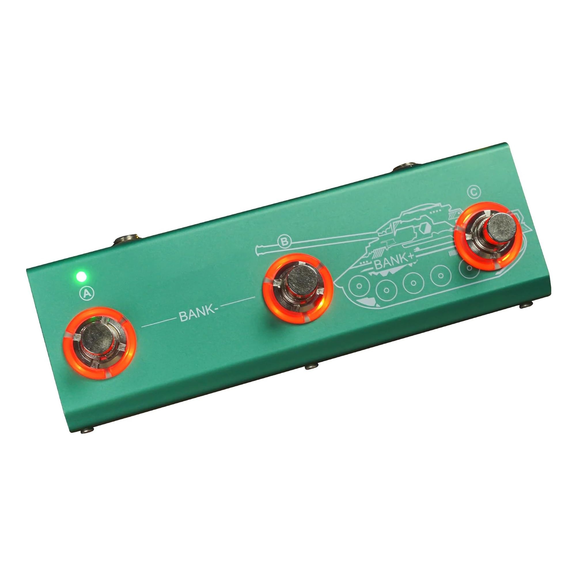 Wielofunkcyjny Wzmacniacz Efektów Gitarowych Z Pogłosem/opóźnieniem Przenośny(Green)
