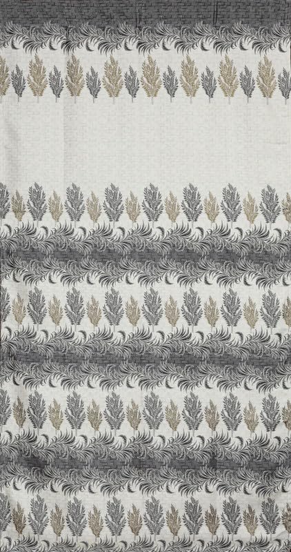 Image of Exporthub Jacquard Jute Curtains 9 feet Long Set of 2 Piece Grey Color Room Darkening Eyelet Long Door Curtain - for Living Room and Bedroom (EHSPR973 94)