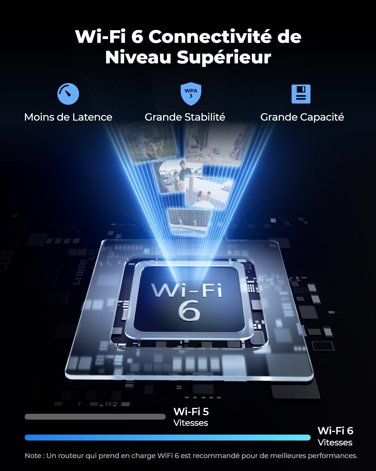 Reolink 4K Wi-Fi 6 Caméra Surveillance Extérieure, Détection Personne/Véhicule/Animal, Caméra IP Filaire 2,4/5 GHz, Vision Nocturne en Couleur, Boîtier Métallique IP67, Audio Bidirectionnel, RLC-810WA