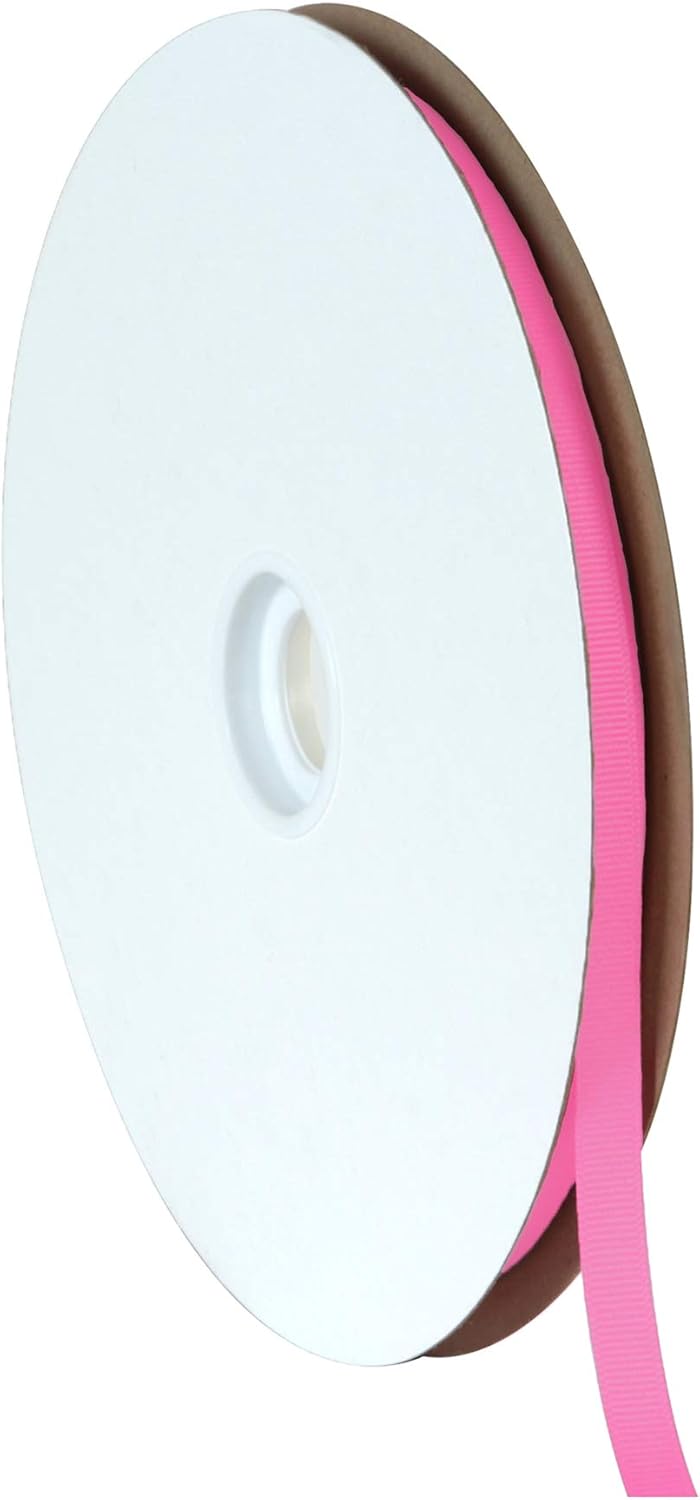 Berwick Offray 3/8 Grosgrain Ribbon, Hot Pink, 100 Yards