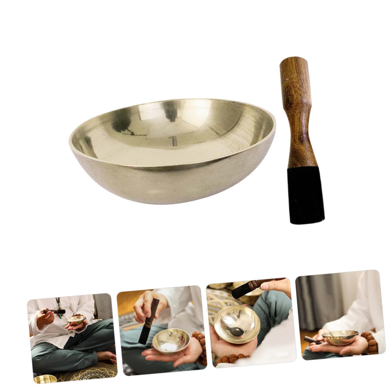 SUPVOX 1 Set Bowl Meditation Sound Bowls Copper