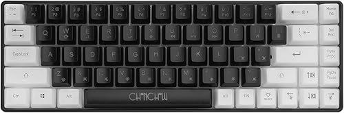 Miniatura 7 de CHONCHOW Teclado LED 60% para juegos RGB, 68 teclas, teclado con cable con 10 efectos preestablecidos, interruptor mecánico, sensación compatible