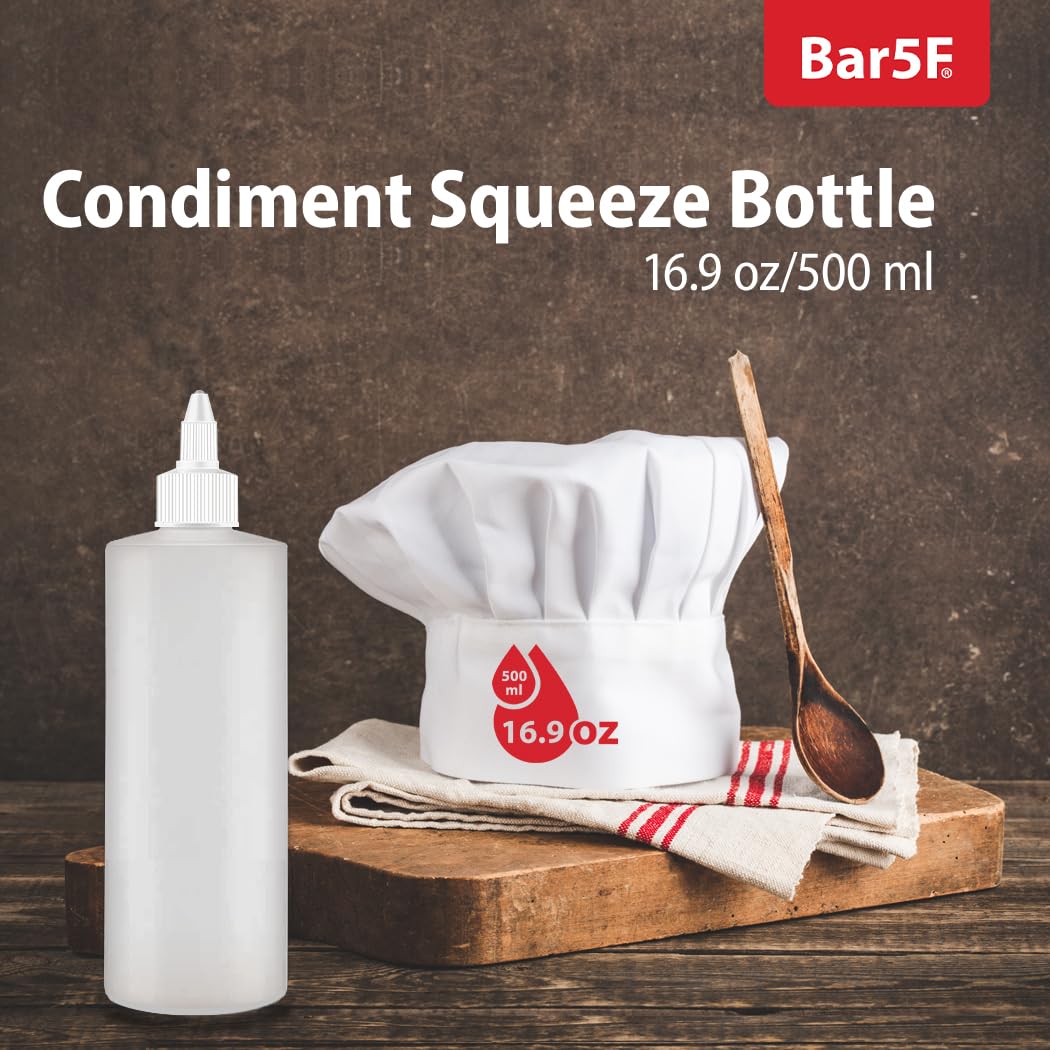 Botellas exprimibles de condimentos de 16 onzas con tapa superior giratoria, a prueba de fugas y sin BPA, perfectas para salsas, aderezos, aceites y manualidades (paquete de 2) 4