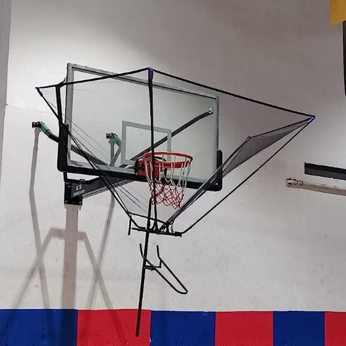 Shot Basketball Returner Hanging Return Attachment for Hoop Large Rotatable Shooting Practice Net