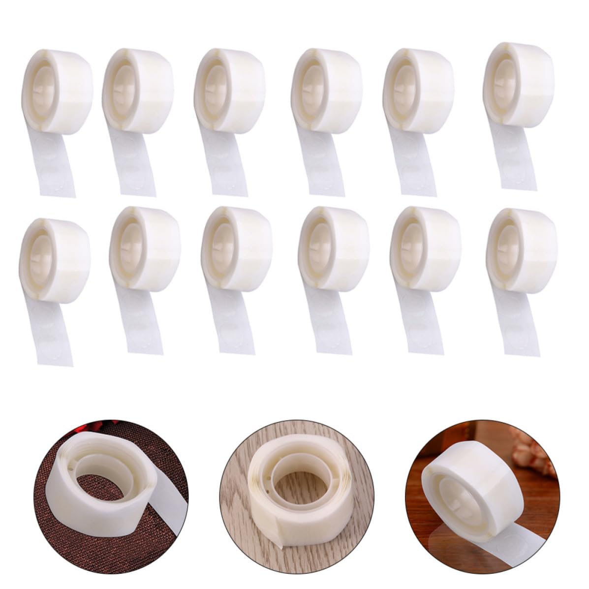 12 Rolls Double-Sided Balloon Adhesive Roll Dots for Parties