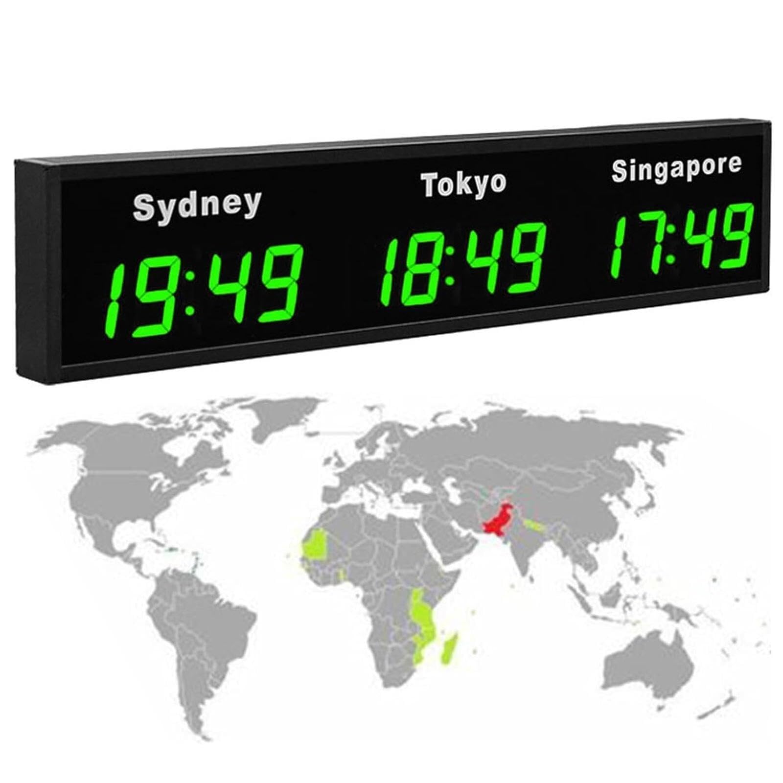 Horloge murale mondiale pour éviter les erreurs de fuseaux horaires au bureau