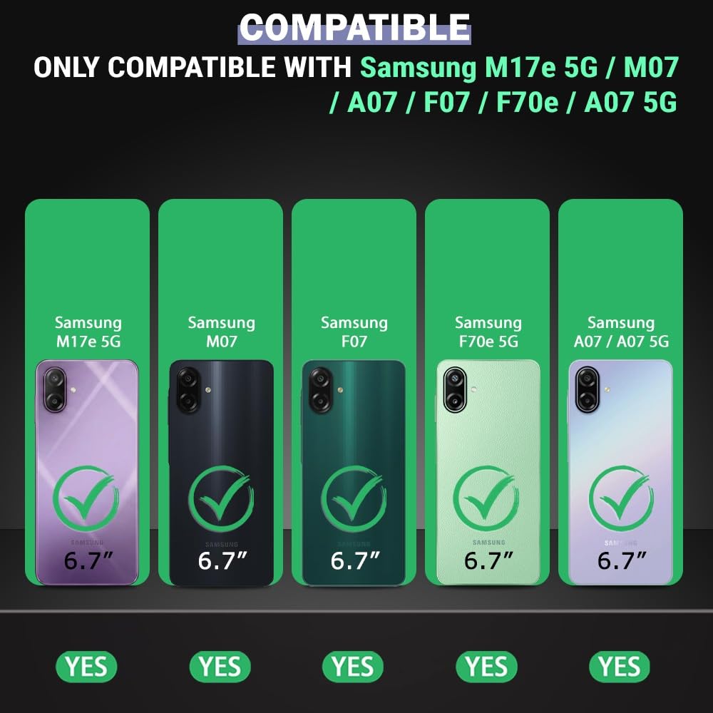 TheGiftKart Back Cover Case for Samsung Galaxy M17e 5G / M07 / A07 / F07 / F70e / A07 5G | Shockproof Crystal Clear Hard Back | Hybrid Design | 360 Degree Protection (PC & TPU, Transparent Bumper) — Amazon image 2