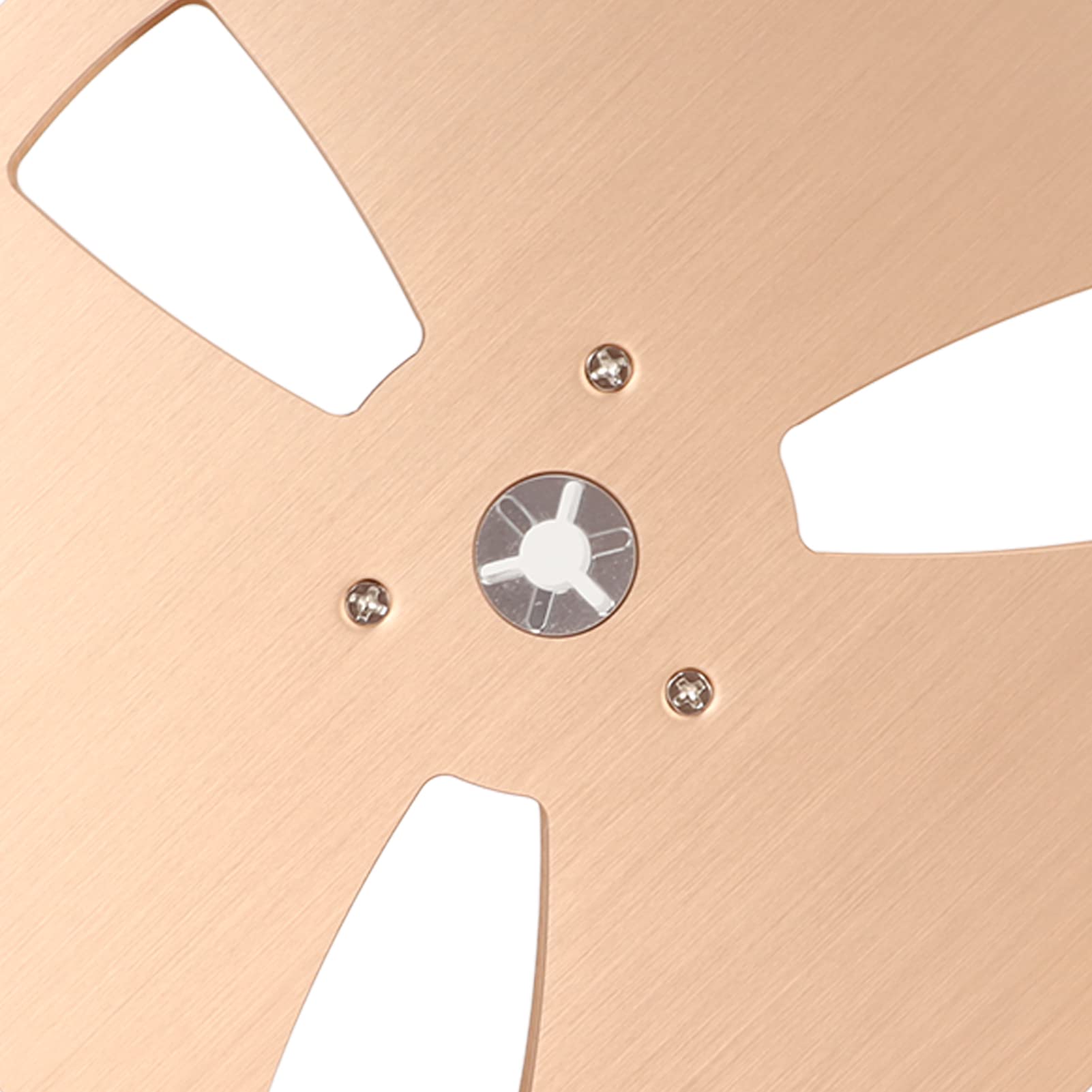Carrete de Cinta Vacío de 1/4 de 7 Pulgadas para Reproductores de Cinta TEACs Roar Reel to Reel, Aleación de Aluminio con 3 Orificios para Abrir la Máquina, Abridor de Piezas, (Oro)
