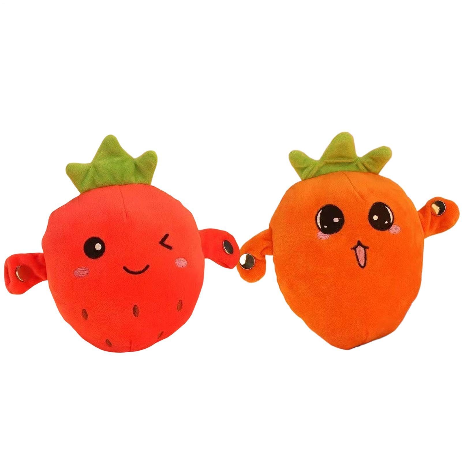 Interactive Strawberry Music Plush Toy | Carrot Musical Sensory Plush Toys | Cute Fruit Cuddle Stuffed Doll with Metronome & Music | Soft Fruit Rhythm Touch Learning Sensory Doll Toy for Boys & Girls