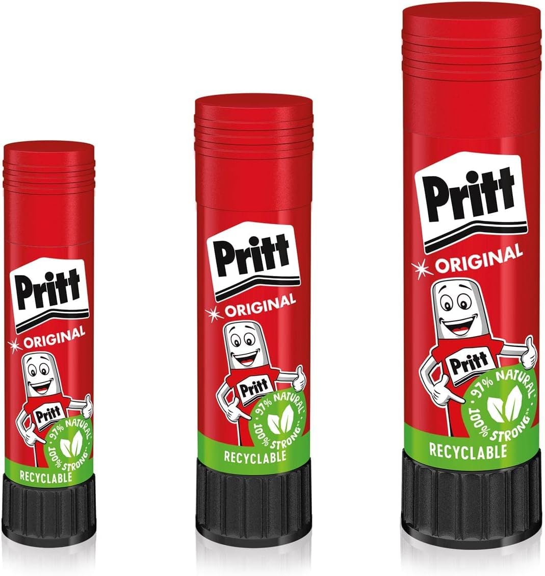Pritt Klebestift Multipack, 5x 4x43g | Große Vorratspackung lösungsmittelfreier Klebestifte – ideal für Schule, Büro & kreative Bastelprojekte