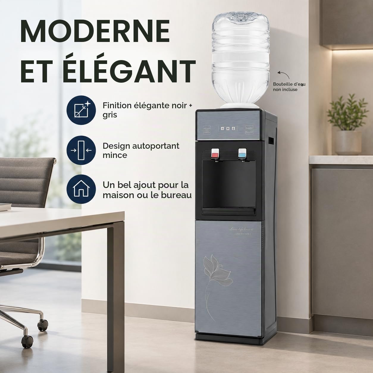 Distributeur d'eau Fontaine à Eau électrique avec Indicateur Et Et casiers Distributeur d'eau Froide pour La Maison,pour Bureau, Maison, Salon, Chambre à Coucher
