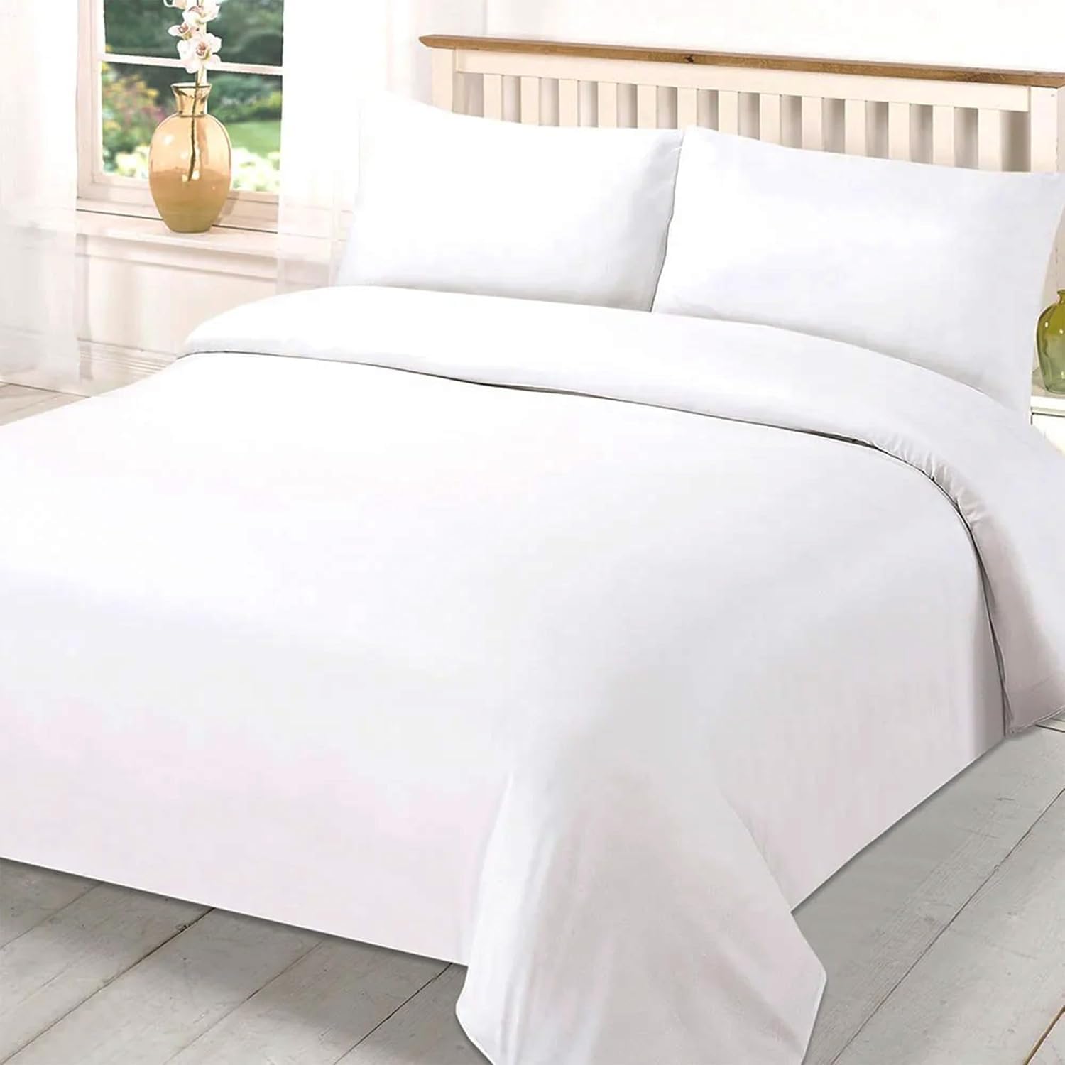 EverSoft Bedding 3PCS 100% Egyptian Cotton Super King Duvet Cover 400 Thread Count Luxury Duvet Cover Sets with 2x Pillowcase Soft Superking Size Duvet Cover Sets