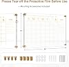 Large Acrylic Calendar for Wall, 24 X 16 Golden Clear Acrylic Wall Calendar, Clear Wet & Dry Erase Calendar Hanging Frameless Monthly Planner for Office, Home or School, 2 Markers