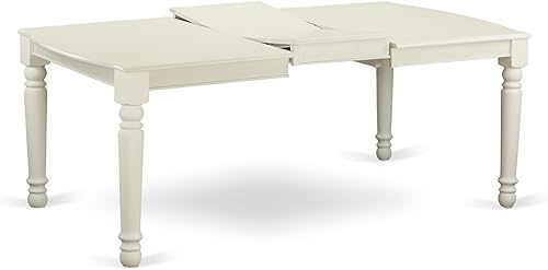 Miniatura 4 de East West Furniture DOGR9-LWH-W - Juego de mesa de cocina de 9 piezas, incluye una mesa de comedor rectangular con hojas de mariposa y 8 sillas