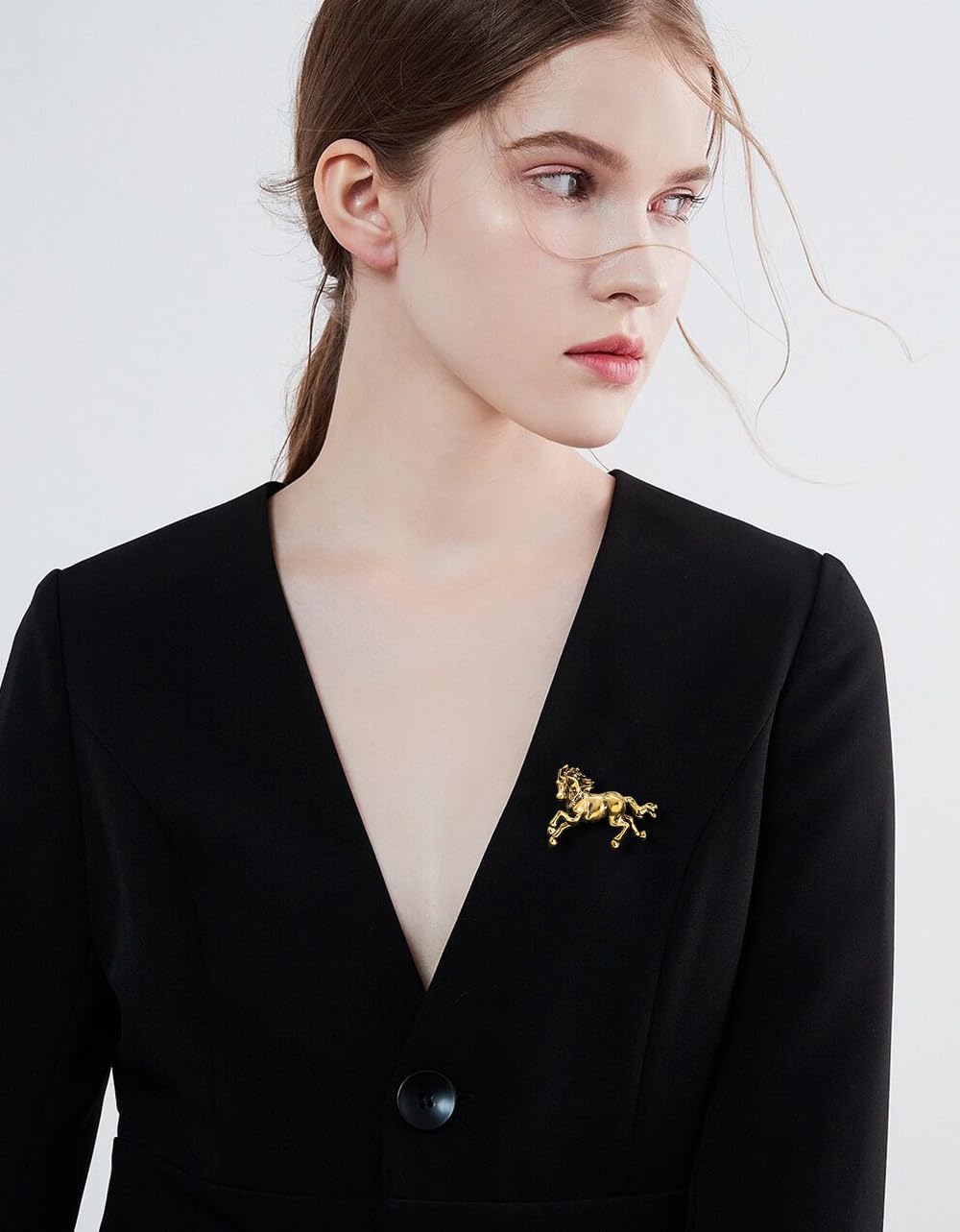 Vintage Horse Brooch Lapel Pin for Women Men Antique Animal Brooches Pins Sweater Dress Suit Backpack Accessories Fashion Jewelry for Father Friends Decor - Image 2
