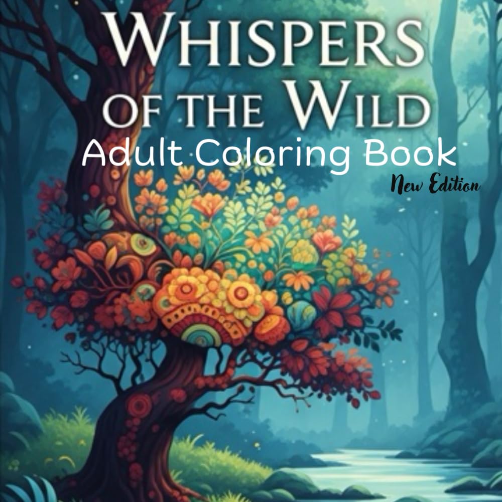 Whispers of the wild: Adult coloring book: Travel through the nature to unwind your mind to calmness