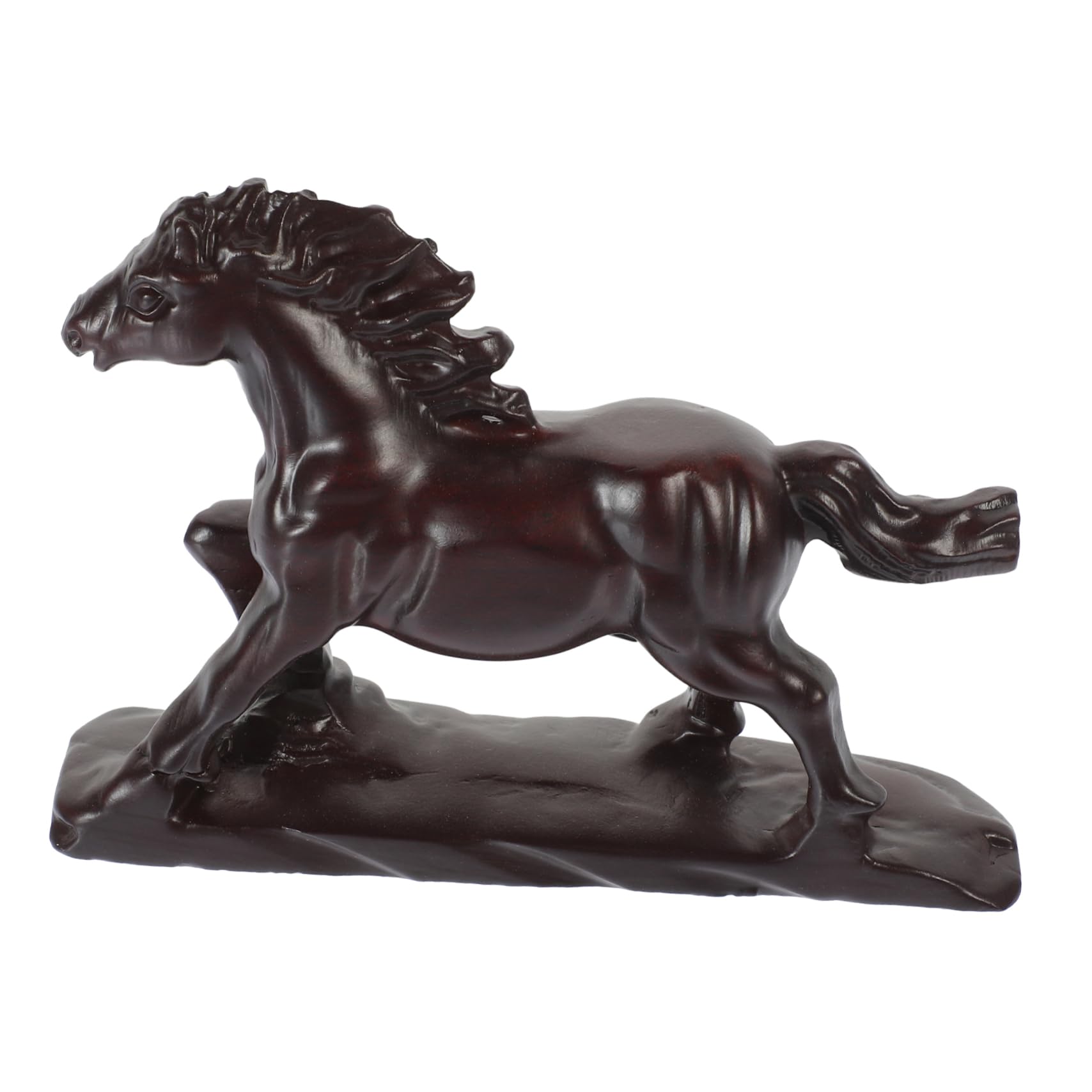 Amazon.co.jp: Toyvian 木製の馬の置物 馬の彫刻 インテリア