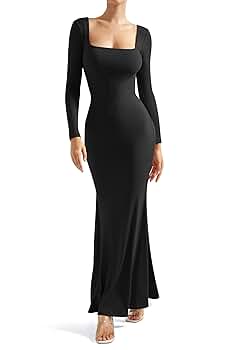 ワンピース SQUARE-SLEEVES DRESS ZZIDOU Puff Sleeve Slit Dress Square Neck Lace A-line Beach