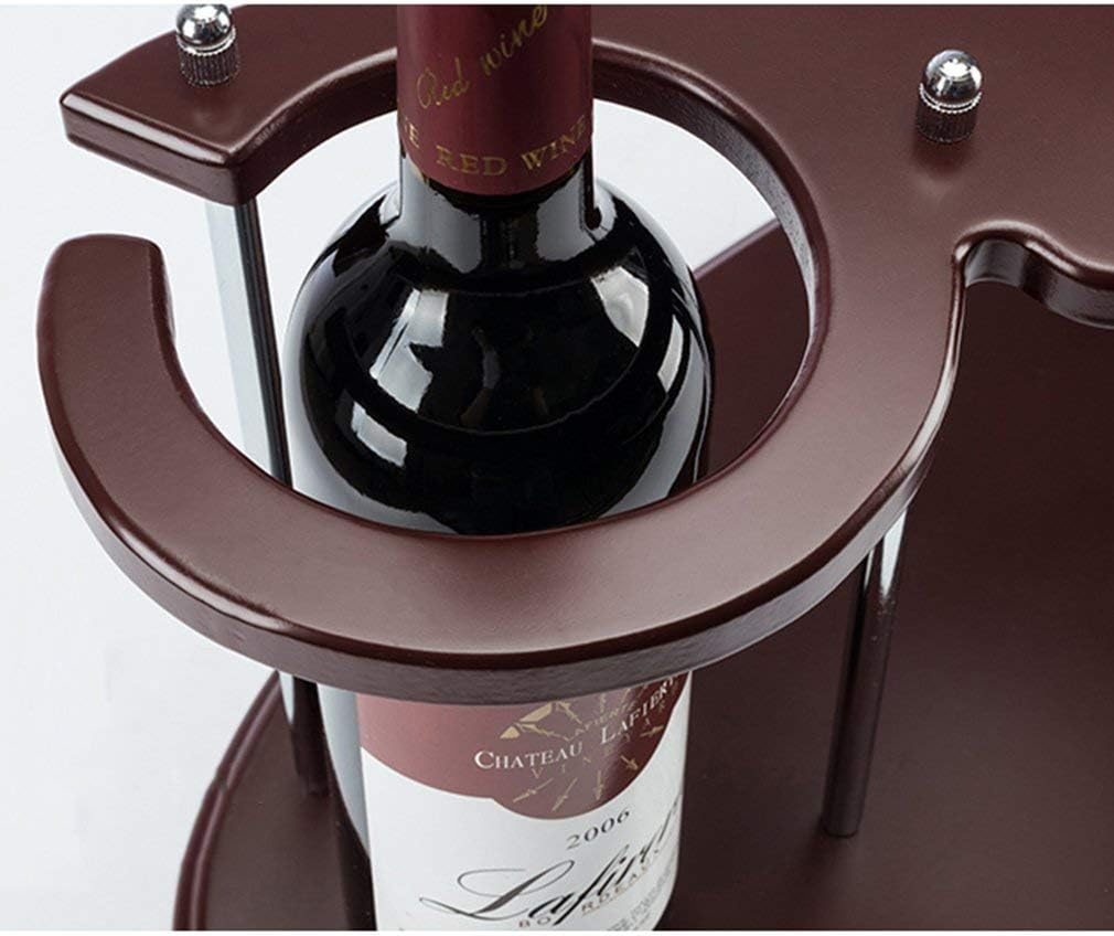 Wood Wine Racks Countertop Free-Standing Wine Bottle Holder Goblet e Wine Cup Rack Ornaments (Size:43 * 23 * 25cm)