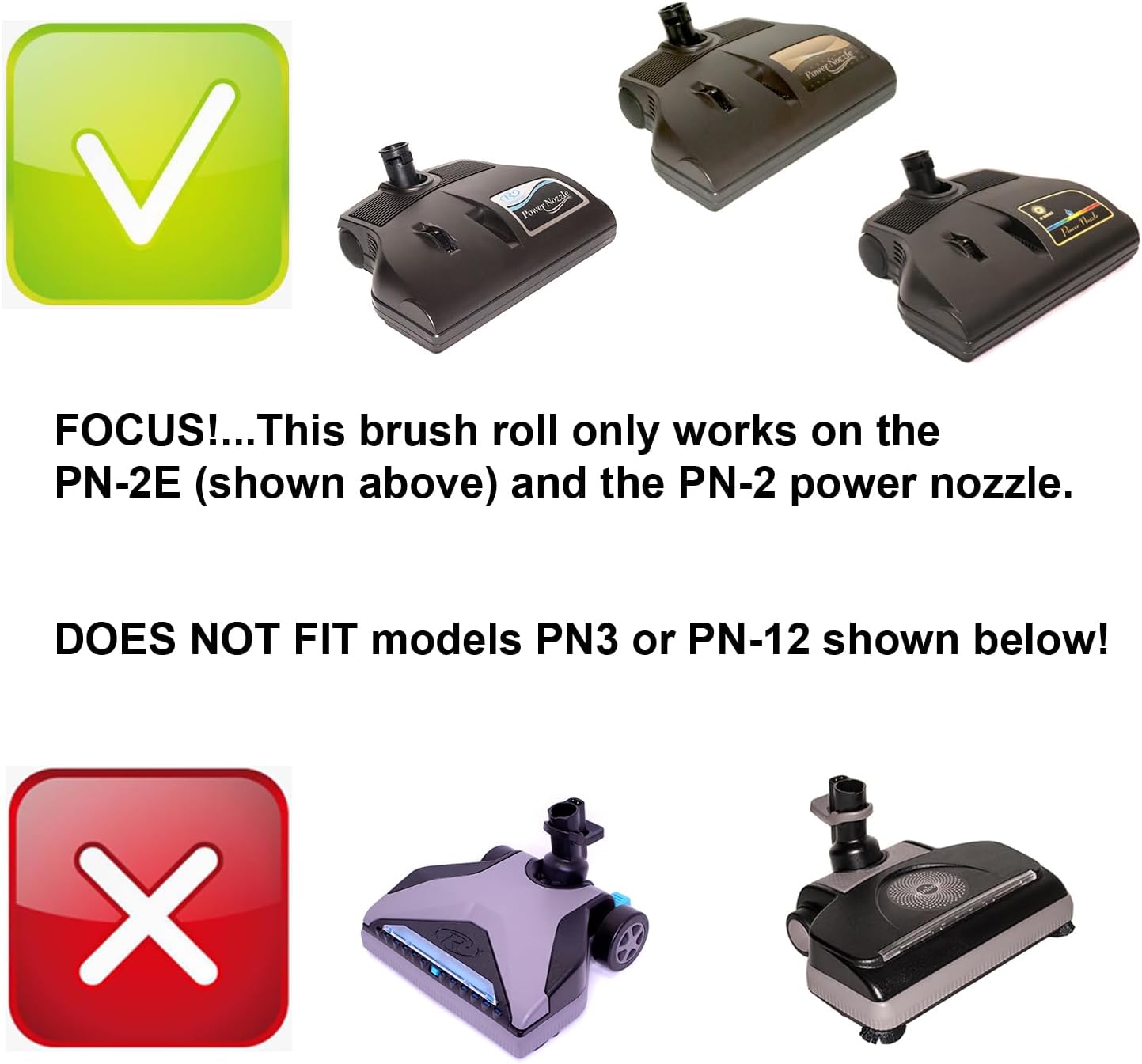 RAINBOW Genuine Model PN-2E and PN-2 Power Nozzle Original Brush Roll Assembly