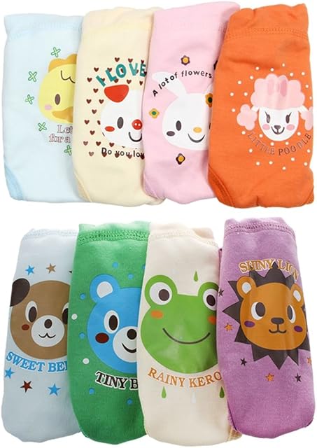 Cusstally 4 X Baby Toddler Girls Cute 4 Layers Waterproof Pants Reusable 3-4 Years
