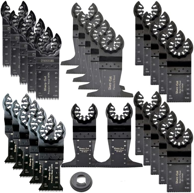28Pack Kit Oscillating Saw Blade fits Starlock System Machines Multi Tool Saw Blades Plunge Saw for Multimaster Power Tools