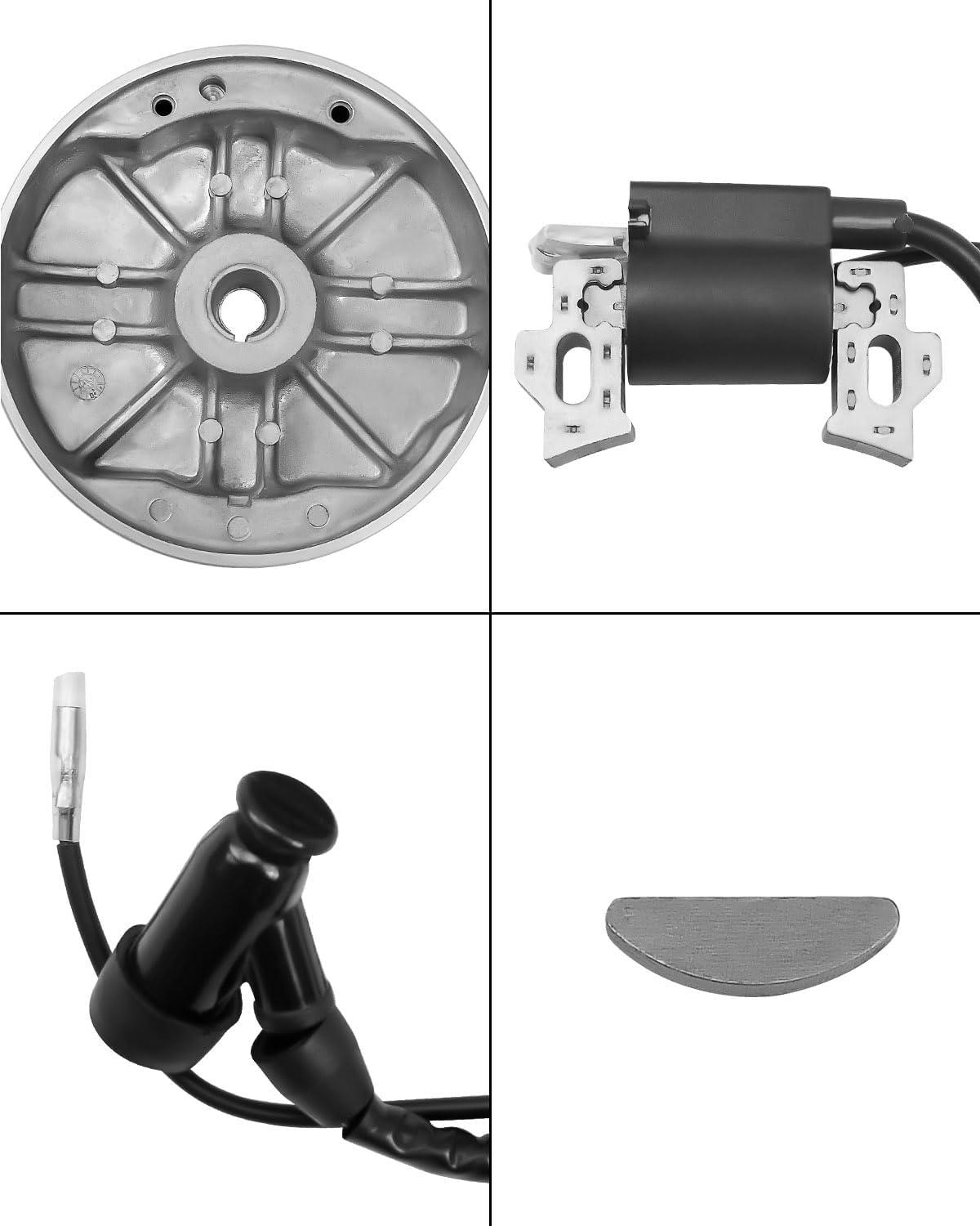 Aluminum Flywheel 10kRPM and Speed Coil Compatible with Predator 212cc NON Hemi 224cc New Ghost 212cc engine Fit for Honda GX200 Clone 196cc BSP Tilly, Not Fit for Hemi Predator Engine