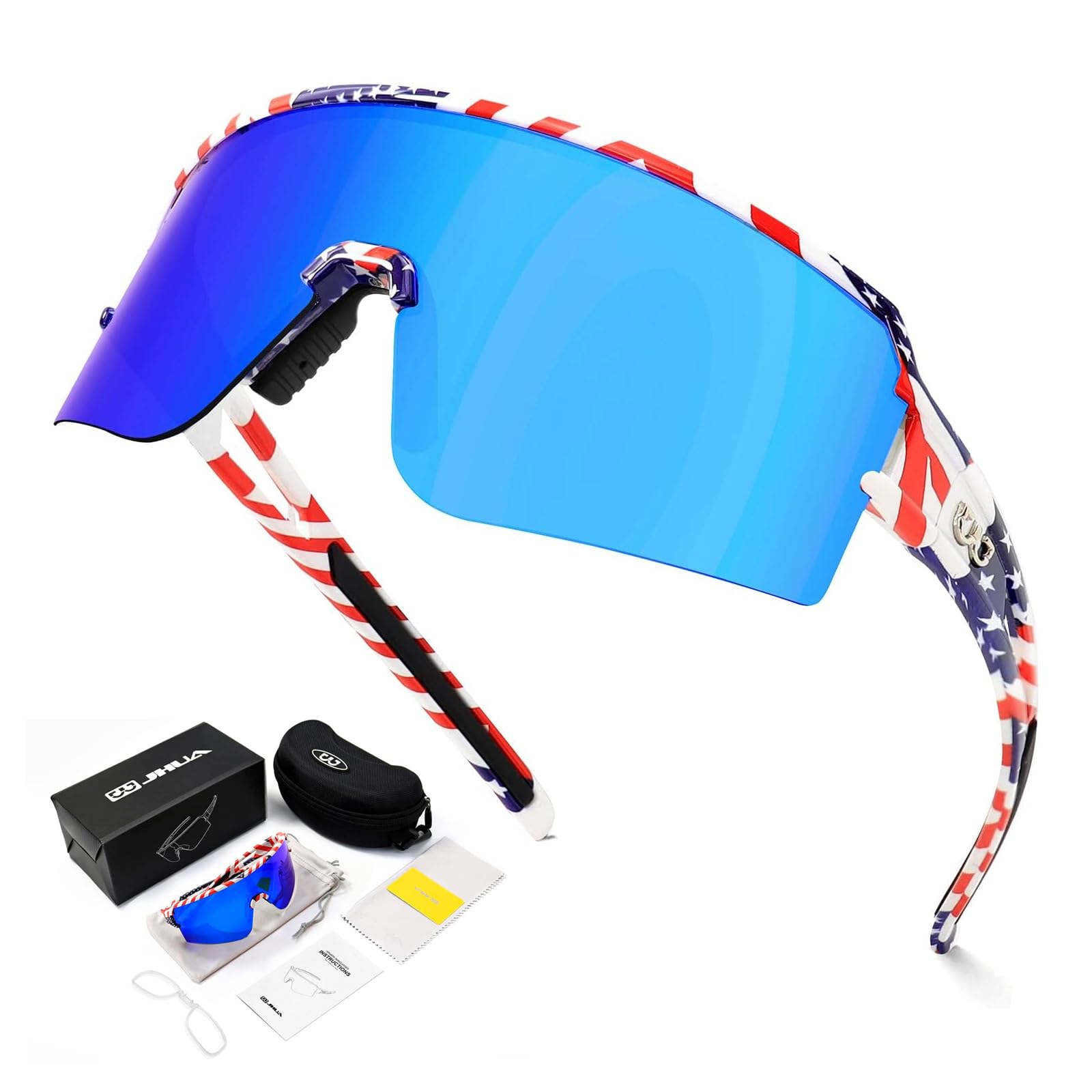 AVV Gafas de sol polarizadas para ciclismo, protección UV400, para pesca, conducción, correr, béisbol, para hombres y mujeres