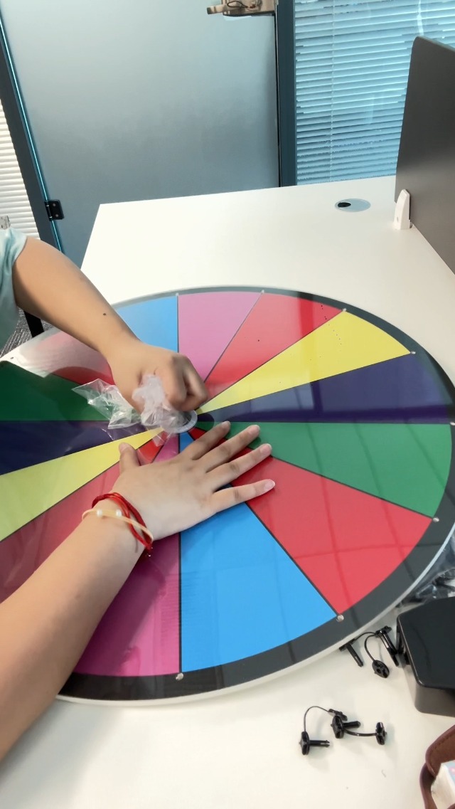 Roue fortune tourner 20cm avec support, jeu hasard carnaval foires