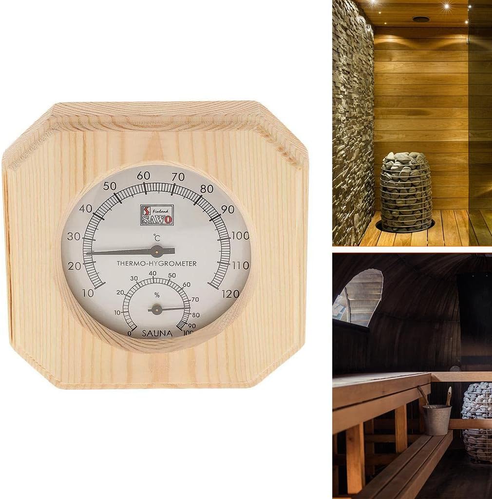 Sale 2 イン 1木製の正確な温度計湿度計サウナルーム機器 Monitoring Lsftz Org