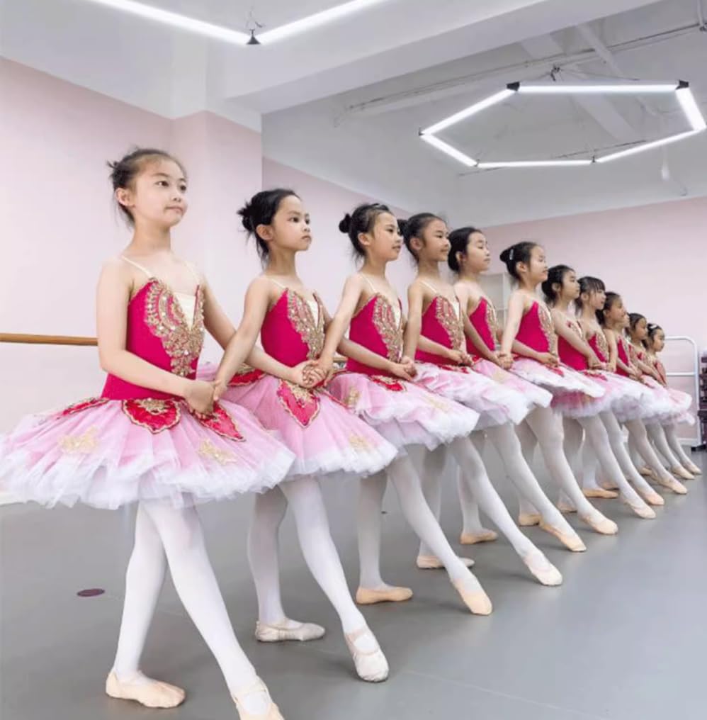 tutù da Balletto per Bambine Donne E Ragazze tutù da Ballerina del Lago dei Cigni Abito da Balletto Costume da Ballo tutù per Allenamento E Spettacolo(150Cm)