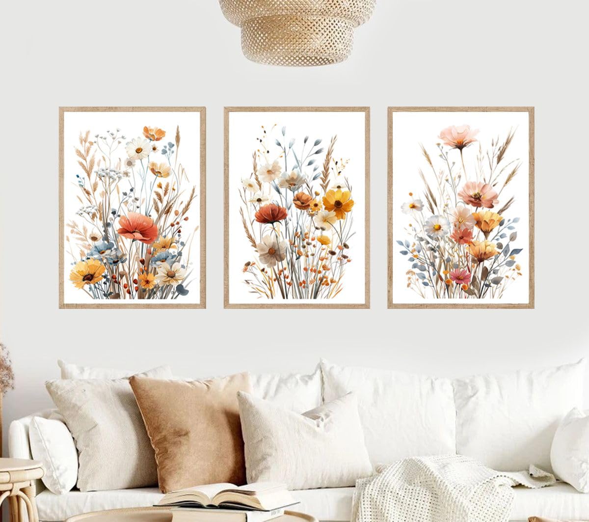 Hodge Creations Watercolour Flowers Set Of 3 Unframed A5 Prints Wall Art Decor Gallery Picture Poster New Gift Present Select Size Below A5 A4 A3