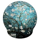 Mouse Pads for Computers Van Gogh Ergonomic Memory Foam Nonslip Wrist Support-Lightweight Rest Mousepad for Office,Gaming,Computer, Laptop & Mac,Pain Relief,at Home Or Work
