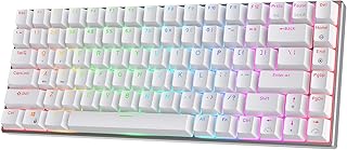 RK ROYAL KLUDGE RK84 Pro 75% RGB Triple Mode BT5.0/2.4G/Wired Hot-Swappable Mechanical Keyboard, 84 Keys Wireless Bluetooth Gaming Keyboard with Aluminum Frame, Quiet Red Switch