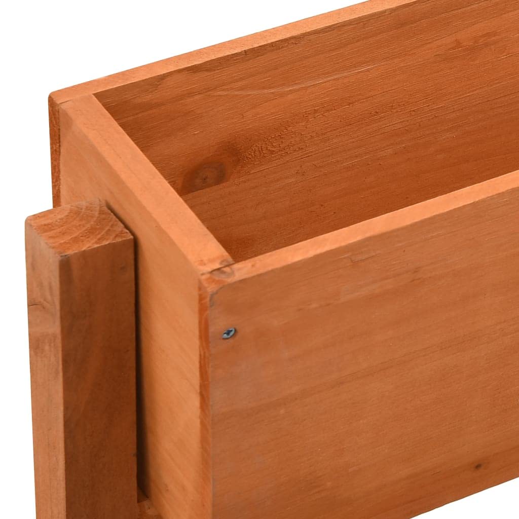 Pflanzkübel Klappbar aus Massivholz Tanne - 3-Stufige Pflanzentreppe für Garten Balkon und Terrasse - Blumenständer Outdoor Orange - 60x14x75 cm Pflanzgefäß für Blumen und Kräuter