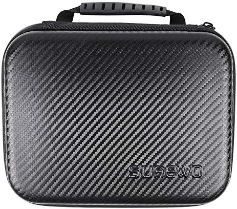SUREWO Surface-Waterproof Carrying Case Compatible with GoPro Hero 11/10/9/8/7/(2018)/6/5 Black,DJI Osmo Action ,AKASO/Campark/YI Action Camera and More (Medium)