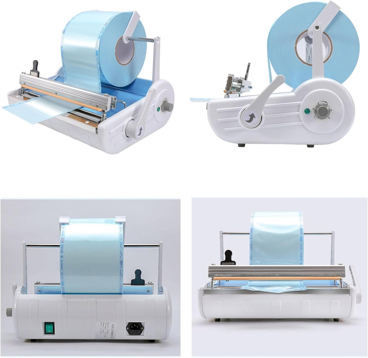 Máquina Selladora de Bolsas de Esterilización y Desinfección de 500 W,Selladora médica de 500W,Ajuste de Temperatura de 6 velocidadespara Odontología, Clínicas y Hospitales