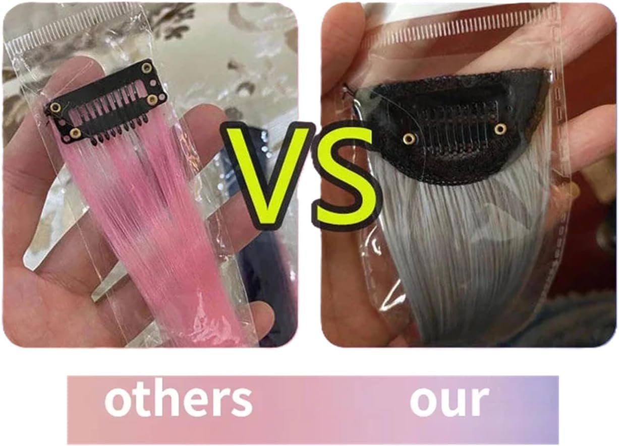 One Piece Clip In Hair Extension Highlights Streaks 25g - 40g (2, Blue - 20 Grams) - Image 4