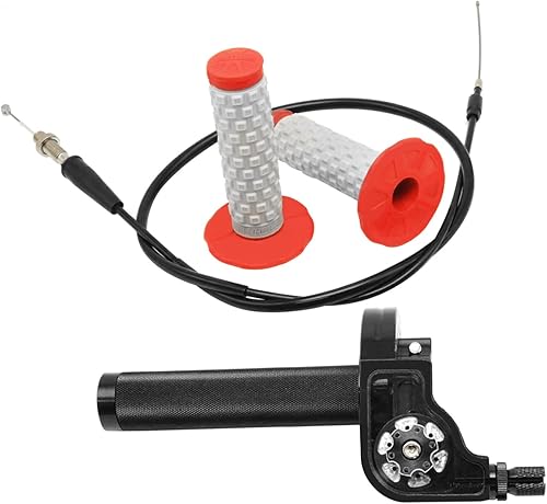 Miniatura 5 de YWLUWEI Agarre del acelerador para motocicleta de 78 pulgadas, 0.866 in, torcida rápida de aluminio CNC con cable de acelerador y agarre para