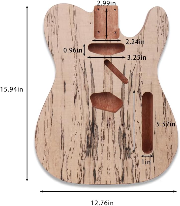 Fojill Canadian Maple Neck DIY Electric Guitar Kit Unfinish Uncut Mahogany Body Rosewood Fingerboard Fretboard Stainless Fret Build Your Own All Parts Included(FTLK-90MS)