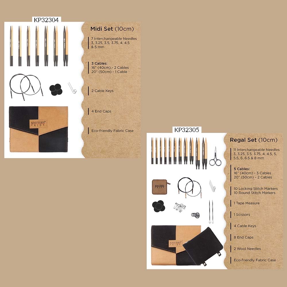Set de Agujas Circulares Intercambiables Knitter's Pride Day & Nite 10 cm